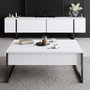 Hanah Home Luxe Mesa de Centro Blanco y Negro